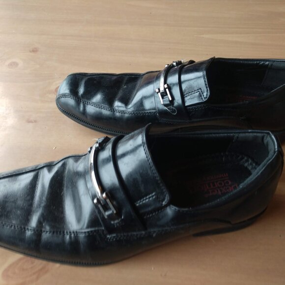 Dexter Comfort Memory Foam Men’s Size 7 Black Slip On Dress Shoes - Picture 2 of 5